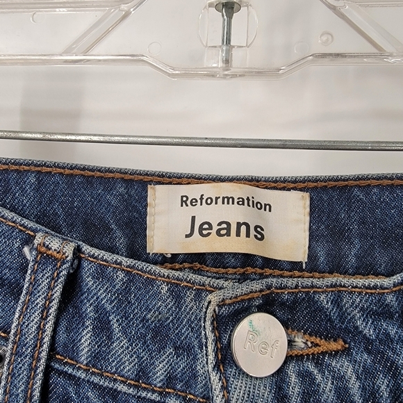 Reformation Jeans Stevie Ultra High Rise Jean Women's 26 Blue Perth Medium Wash - Picture 6 of 14